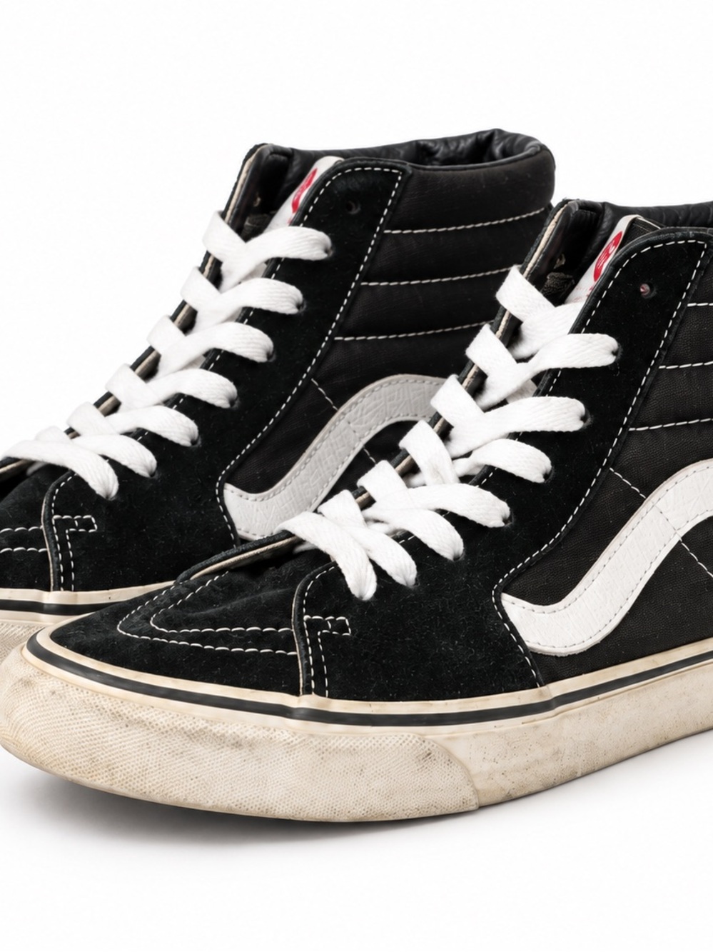 Vans Black & White High-Top Skate Sneakers